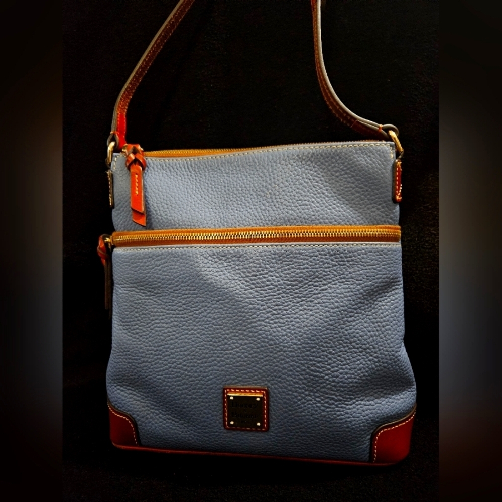 Dooney & Bourke Blue Pebble Leather Crossbody/Shoulder Bag - Picture 7 of 13